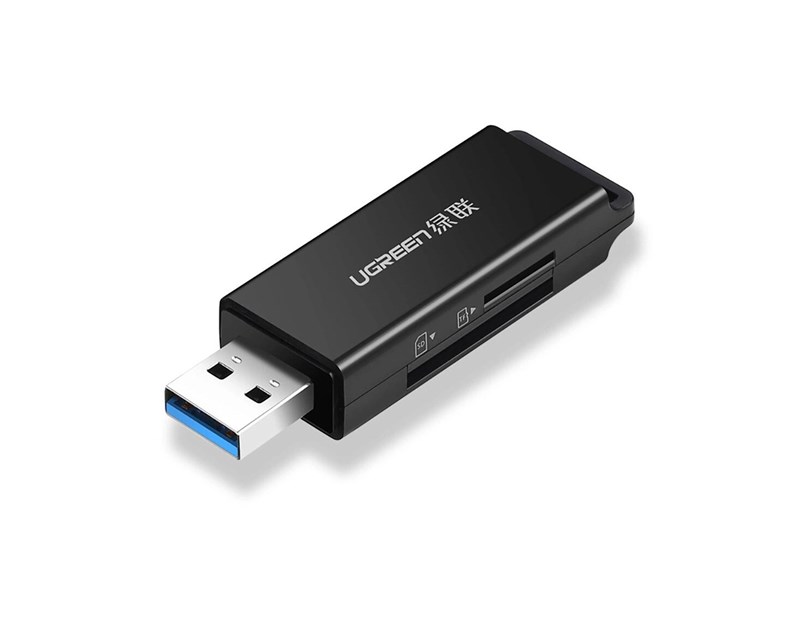 UGREEN čitač memorijskih TF/microSD/SD kartice, USB 3.2, crni