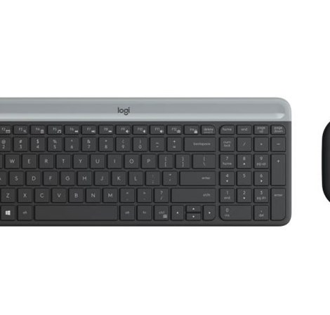 Logitech MK470 Slim bežična tipkovnica+miš, USB, crna (920-009264)