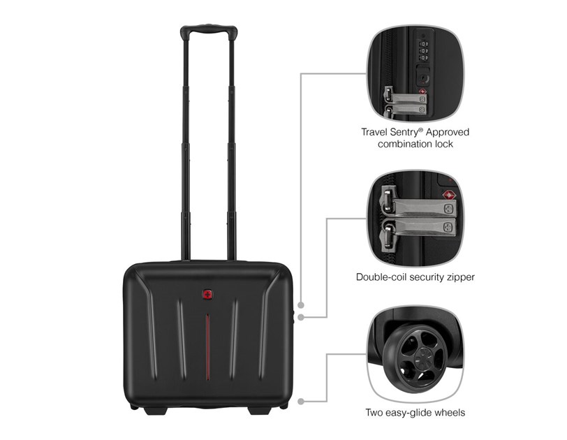 Wenger kofer Amplix, na kotačima sa pretincem za prijenosno računalo 15,6'' 25 L, dimenzije 37x25,5x1,5, crna