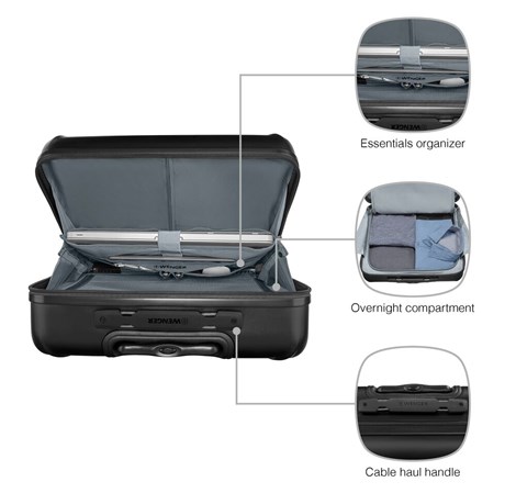 Wenger kofer Amplix, na kotačima sa pretincem za prijenosno računalo 15,6'' 25 L, dimenzije 37x25,5x1,5, crna