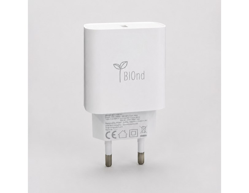 BIOnd USB-C zidni punjač, 20W, bulk