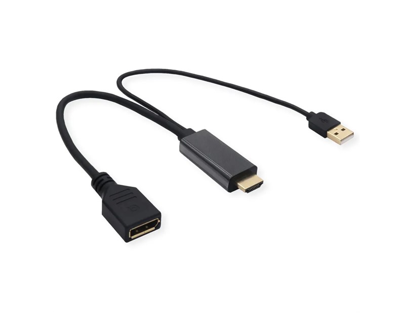 Roline VALUE adapter/kabel v1.2, HDMI M - DP F