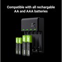 Green Cell punjač Ni-MH, AA i AAA baterija, Micro USB & USB-C port