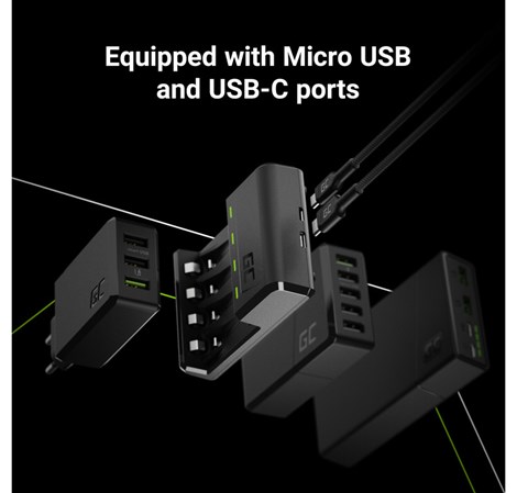 Green Cell punjač Ni-MH, AA i AAA baterija, Micro USB & USB-C port
