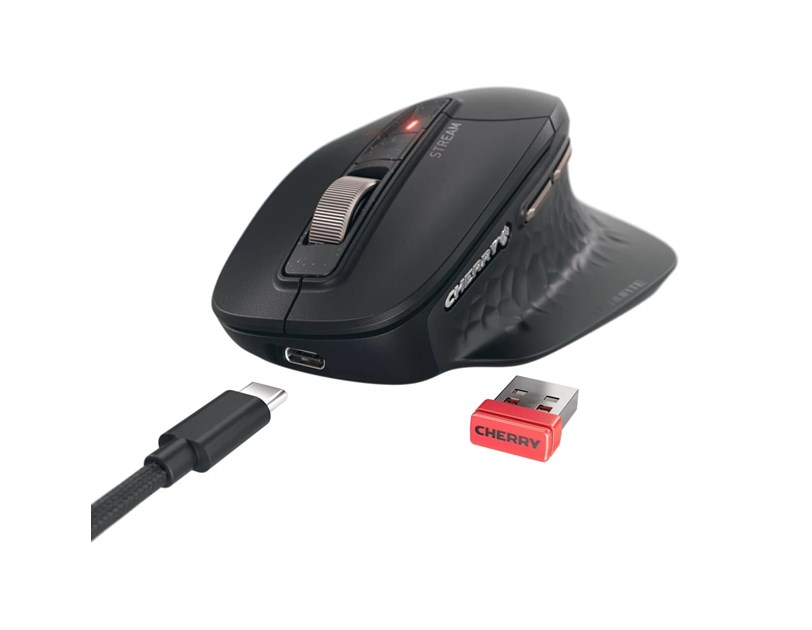 Cherry STREAM ULTIMATE ergonomski miš, crni