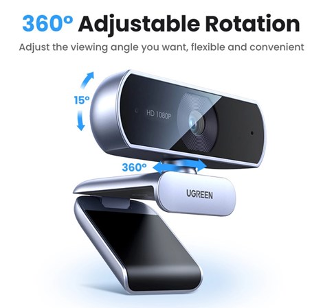 UGREEN Web kamera, Full HD 1080p, HD, crna