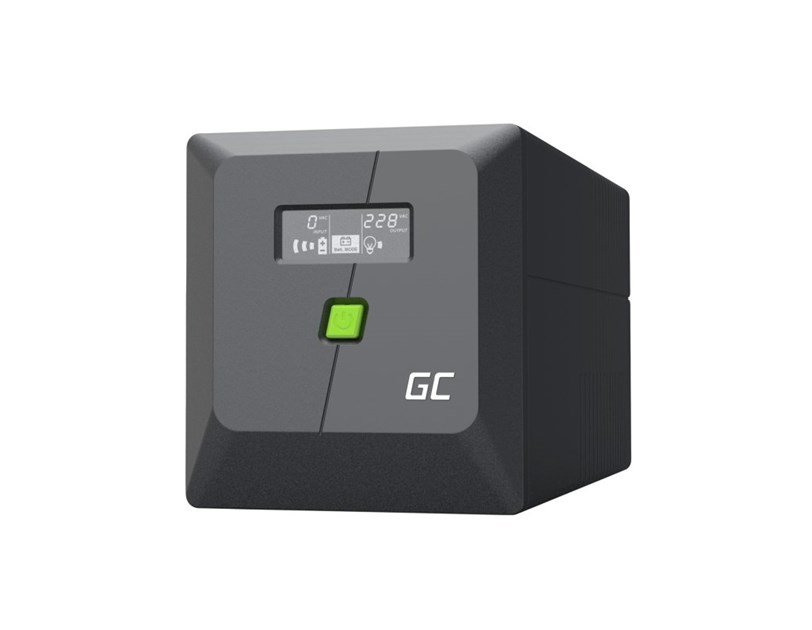 Green Cell UPS (UPSLP480) 750VA/480W, Pure sine wave, Line Interactive AVR, PowerProof with LCD