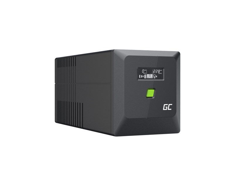 Green Cell UPS (UPSLP700) 1000VA/700W, Pure sine wave, Line Interactive AVR, PowerProof with LCD
