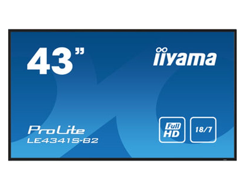 IIYAMA 43" LE4341S-B2 FHD (1920x1080) IPS Signage 18/7, 350cd/m2, 1200:1, non Android, media play USB, LAN control