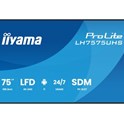 IIYAMA 75" LH7575UHS-B2AG 4K UHD (3840×2160) IPS Signage 24/7, 8ms, 500 cd/m2, 1200:1, 3×HDMI/DP, Android OS, E-Share, iiSignage2, zvučnici