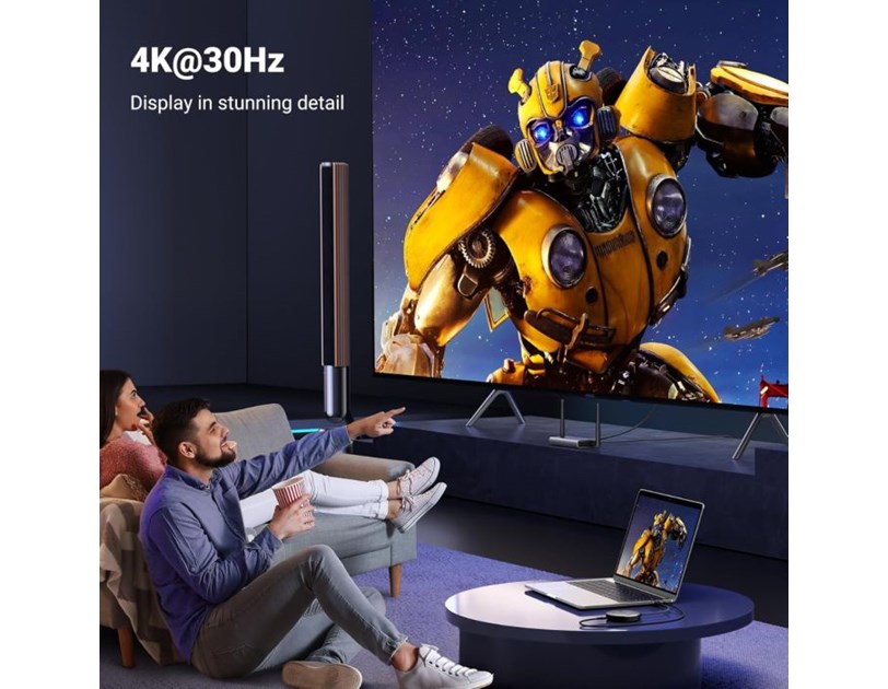 Ugreen UGREEN bežični HDMI adapter 4K 30Hz 2.4G/5G za laptop , PC, TV ili projektor  (90909A)