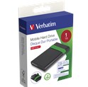 Verbatim 2.5" SmartDisk 1TB vanjski HDD, USB3.2 Gen1, Certified Refurbished, crni