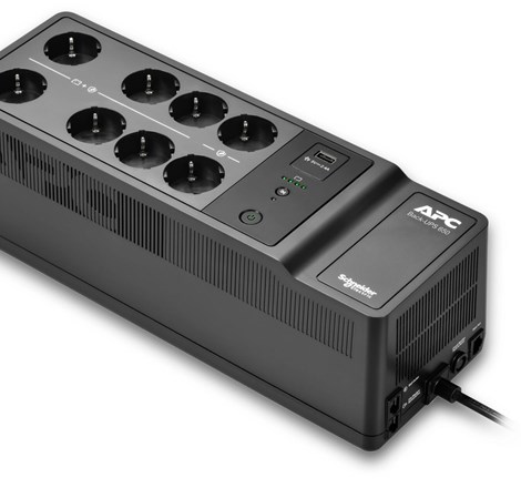 APC Back UPS 650VA/400W, Offline, 8x Schuko CEE7, USB A charging port (BE650G2-GR)