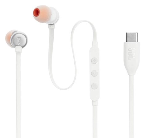 JBL Tune 310C In-ear USB-C slušalice s mikrofonom, bijele