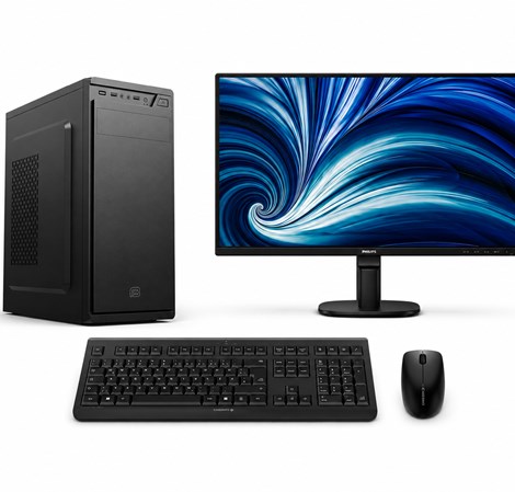 Cratos BTS Full Suit 4 - Intel i5-14400, 16GB DDR4, 512GB NVMe SSD, Intel UHD, Windows 11 Pro, tipkovnica/miš/monitor