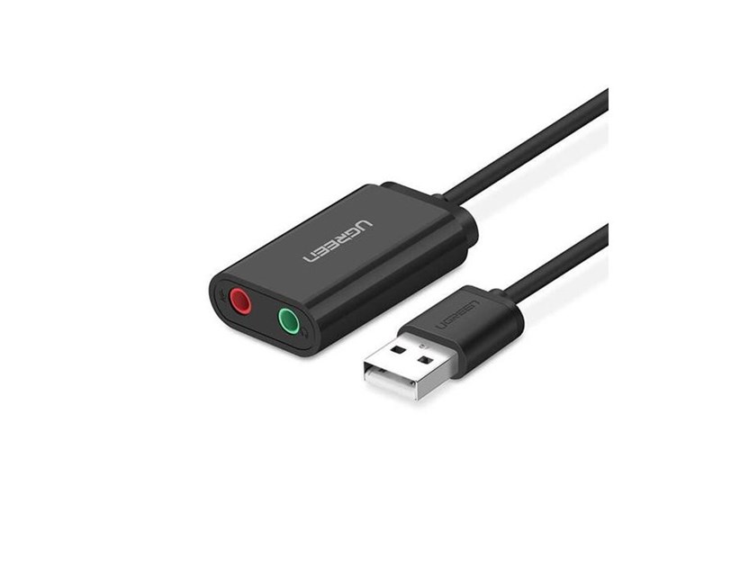 UGREEN audio adapter USB-A na 3.5mm, crni, 15cm