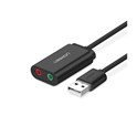 UGREEN audio adapter USB-A na 3.5mm, crni, 15cm