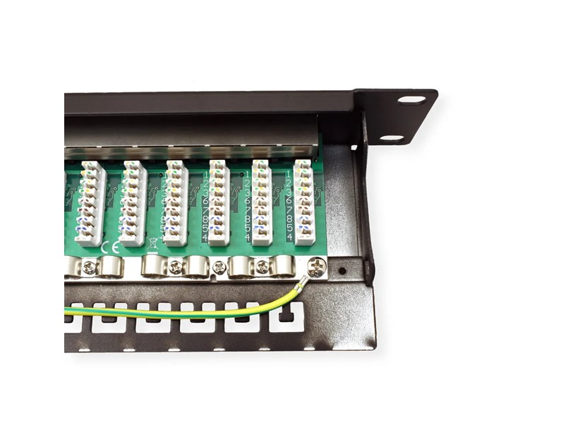 Roline VALUE Cat.6a/Class EA 19" Patch Panel 24-porta STP, crni
