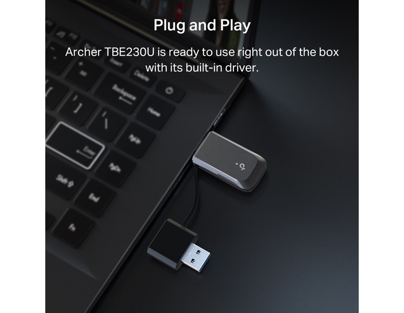 TP-Link BE3600 Archer TBE230U bežični Dual-Band Wi-Fi 7 USB3.0/USB Type C adapter 688Mbps/2882Mbps (2.4GHz/5GHz), 802.11a/b/g/n/ac/ax/be, WPA/WPA2/WPA3, WPA-PSK/WPA2-PSK
