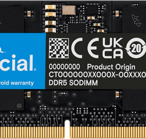 Crucial SO-DIMM 32GB DDR5 5600MHz,  CL46 1.1V