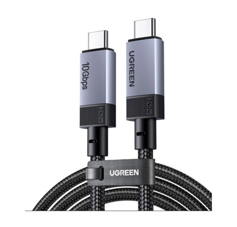 UGREEN kabel, USB C 3.2 Gen 2 (M) na USB C 3.2 Gen 2 (M), 4K@60Hz, pleteni, 2m, crni