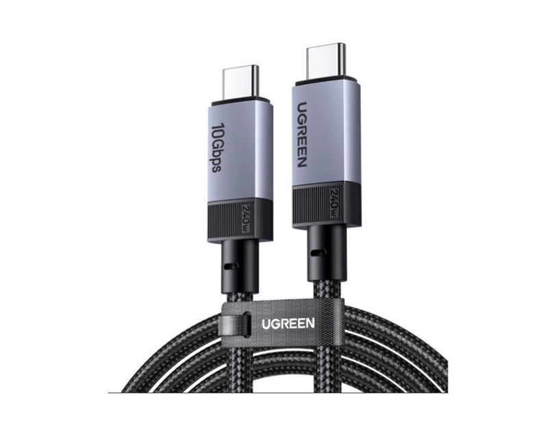 UGREEN kabel, USB C 3.2 Gen 2 (M) na USB C 3.2 Gen 2 (M), 4K@60Hz, pleteni, 2m, crni