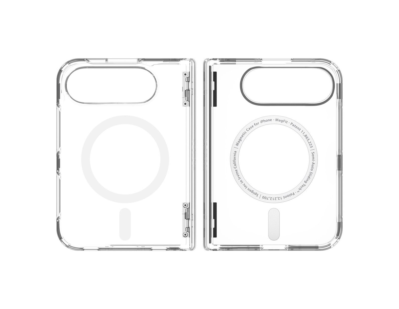Spigen Ultra Hybrid Pro MagSafe, clear white - iPhone 2026 Duo