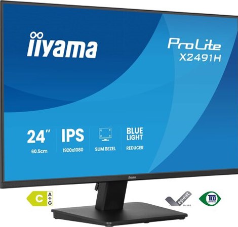 IIYAMA 24" X2491H-B1 FHD (1920x1080) IPS, 120Hz, 1ms, 350cd/m2, HDMI, DP