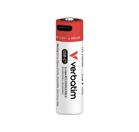 Verbatim AA-LR6 Mignon USB-C punjive baterije 1.5V, 2100 mAh (4 komada)