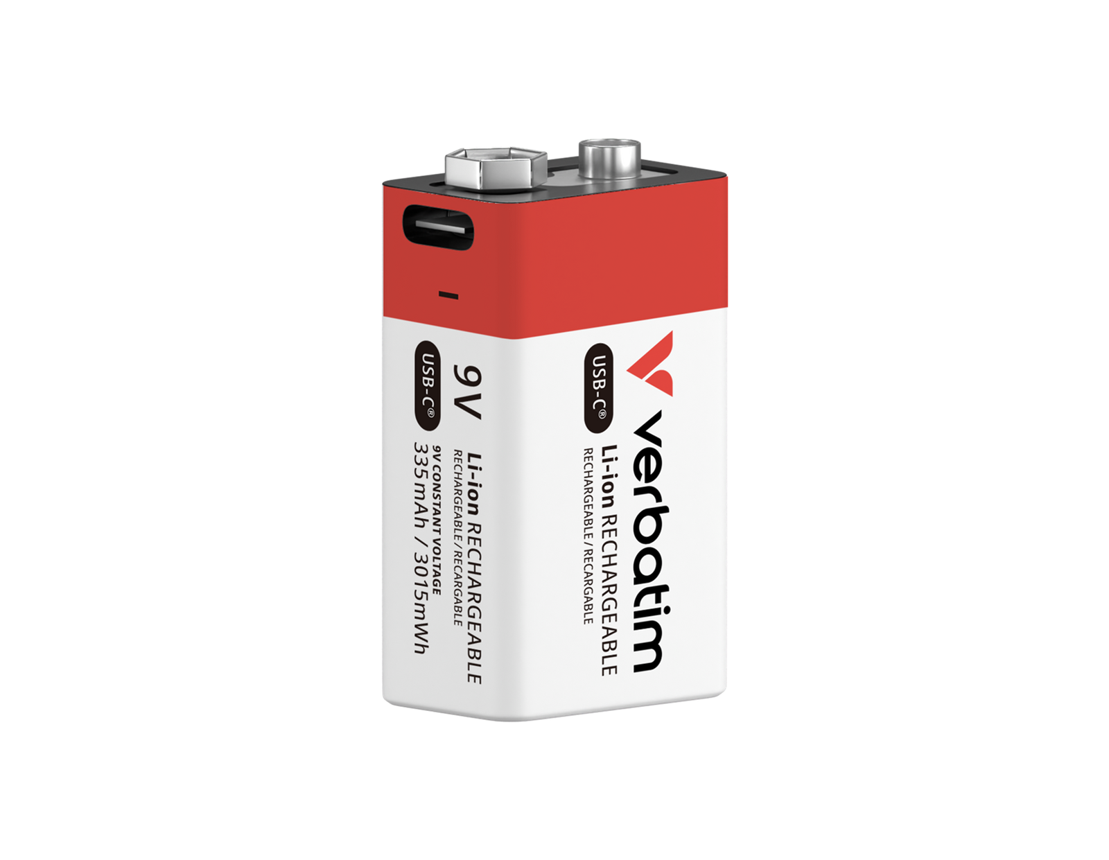Verbatim 9V-6LR61 USB-C punjiva baterija, 9.0V, 335 mAh (1 komad)