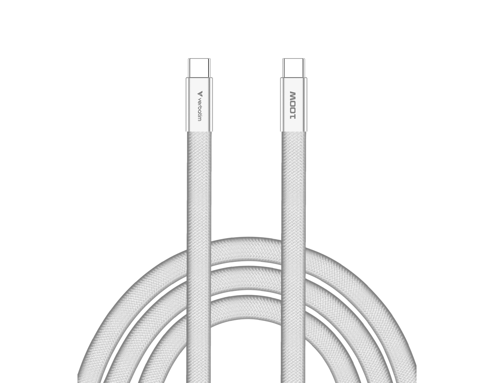 Verbatim Sync & Charge SoftTouch kabel USB-C na USB-C, M/M, 100W PD3.0, bijeli, 1.2m