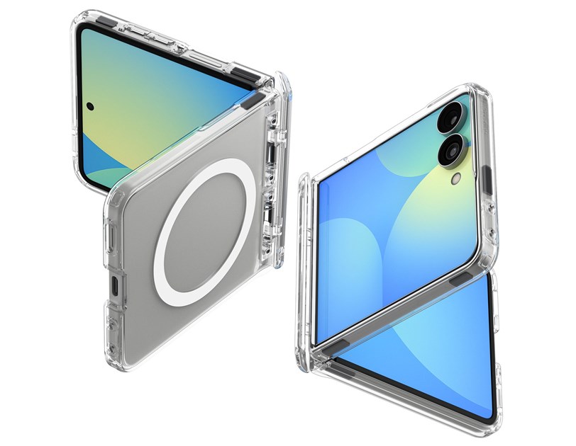 Spigen Ultra Hybrid Pro MagSafe, clear white - Samsung Galaxy Z Flip 2026