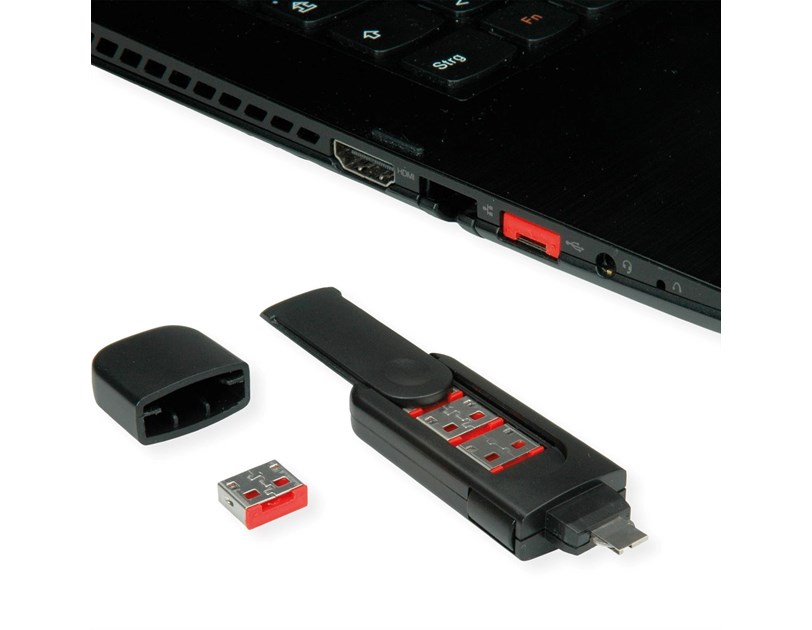 Roline USB TIP A port blokator, 4×blokator/1×ključ