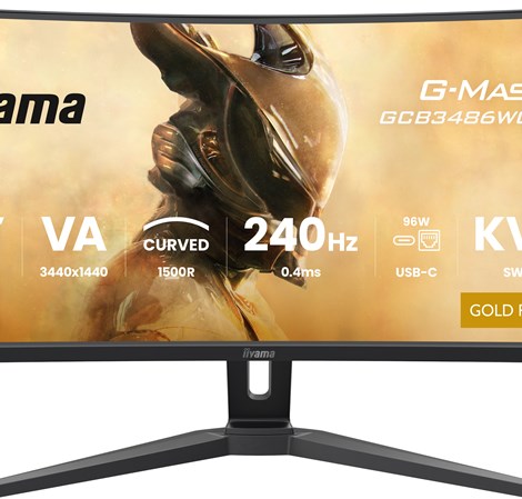 IIYAMA 34" GCB3486WQSCP-B1 UWQHD (3440x1440) VA Curved, 240Hz, 1500R 21:9, 500 cd/m2, 4000:1, 0.4ms, 2×HDMI/DP, USB-C Dock 95W, USB-Hub, RJ45, KVM, PiP, PbP, zvučnici
