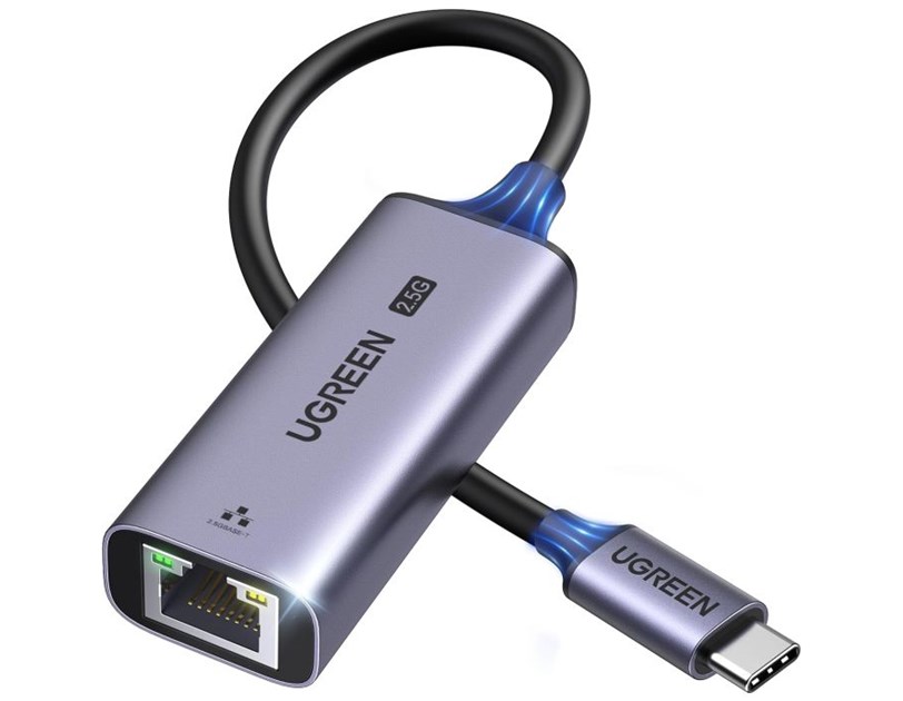 UGREEN USB-C 3.0 na RJ45 mrežni adapter, 2,5 Gbps, sivi