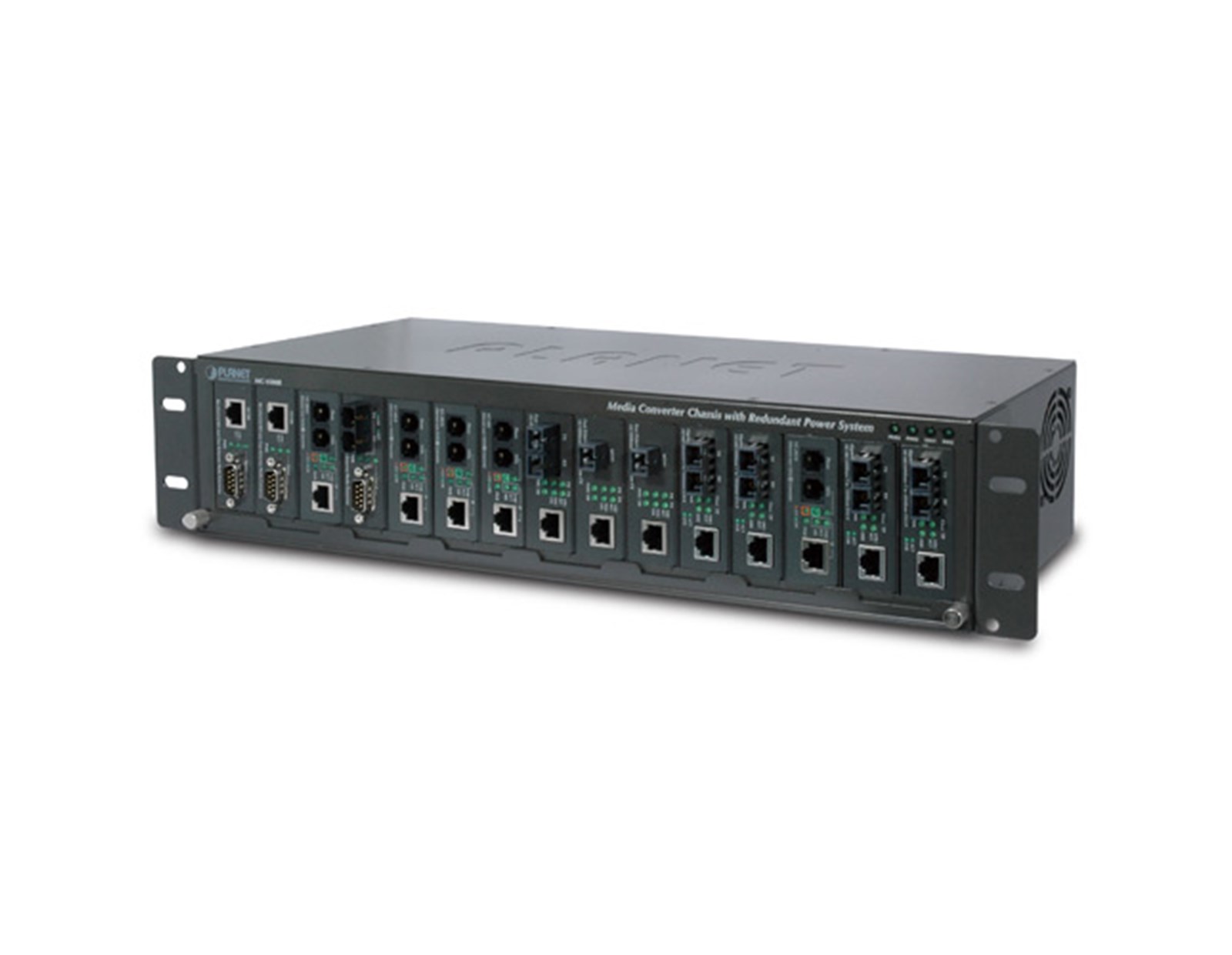 PLANET 19" 15-slot Media Converter Chassis with Redundant Power System