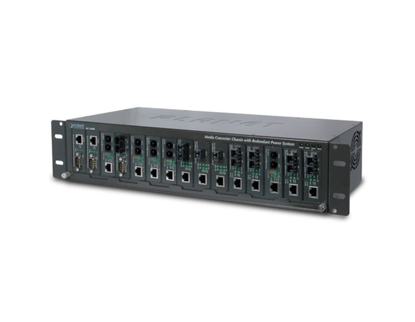 PLANET 19" 15-slot Media Converter Chassis with Redundant Power System