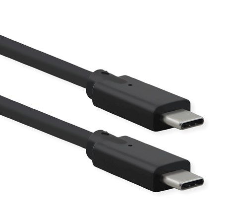 Roline USB 3.2 Gen 2x2 kabel, USB-C - USB-C, M/M, PD 20V5A, 20 Gbit/s, crni, 1.0m