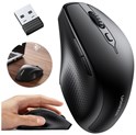 UGREEN MU101 ergonomski bežični miš, Dual Mode, Bluetooth 5.0 i 2,4 GHz, 4000 DPI, crni