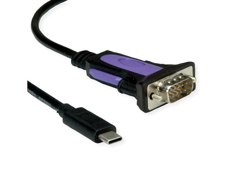 Roline pretvarač USB-C - Serial, DB9, 1.8m